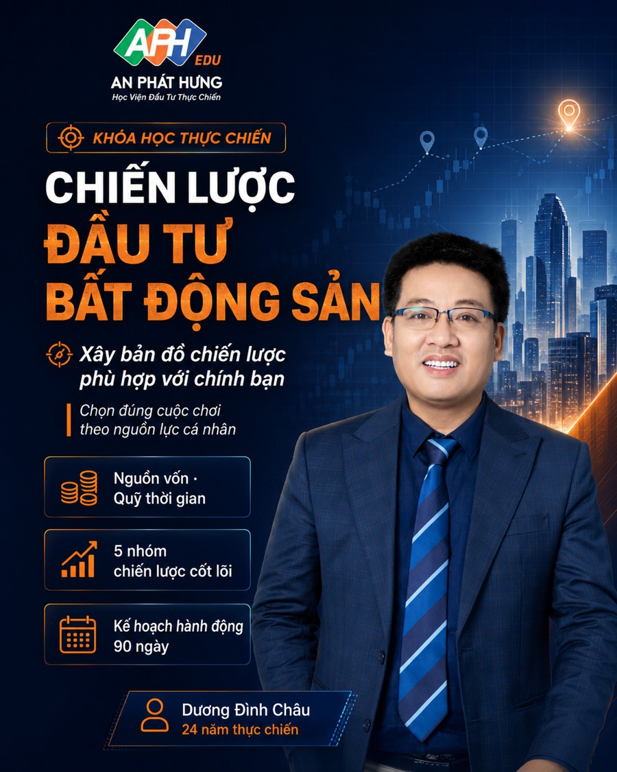 Chiến lược đầu tư bất động sản — xây bản đồ chiến lược phù hợp với chính Anh/Chị, cùng chuyên gia Dương Đình Châu